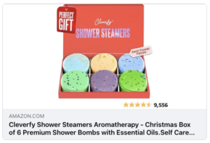 Cleverfy Shower Steamers Aromatherapy - Box of 6 Premium Shower Bombs with Essential Oils.Self Care Christmas Gifts for Women and Gifts for Mom. Red Set