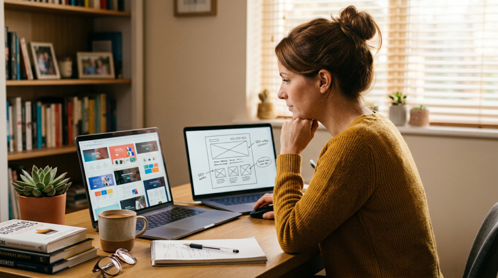 Featured image for Custom Websites vs Templates for SEO